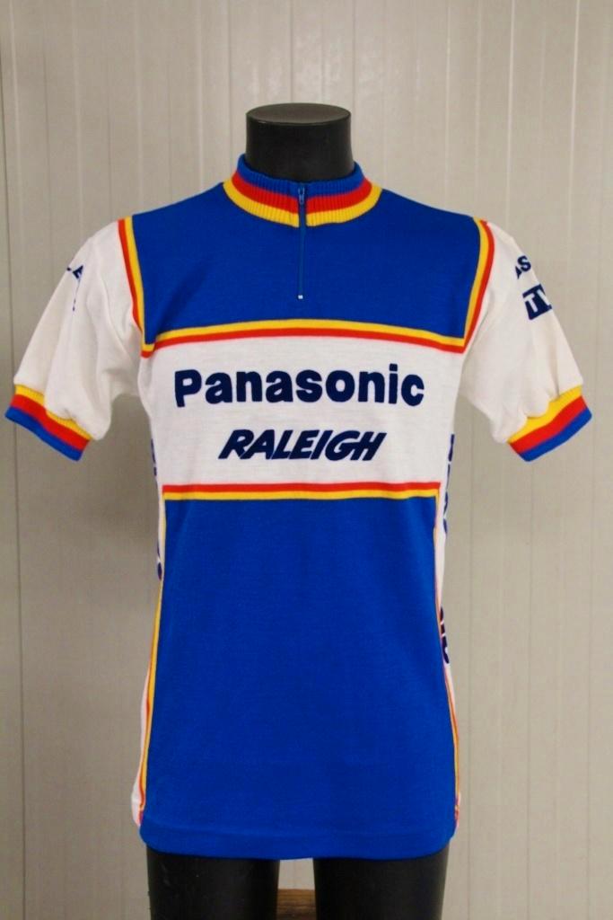 ''wol'' Panasonic RALEIGH wielershirt / koerstrui / trui, Fietsen en Brommers, Fietsaccessoires | Fietskleding, Gebruikt, Bovenkleding