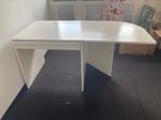 Ikea wit uitklapbaar bureau organische vorm ronding, Ophalen of Verzenden, Zo goed als nieuw
