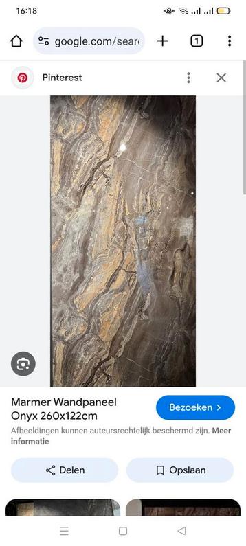 Gezocht wandpaneel onyx grijs bruin €50 beschikbaar voor biedingen