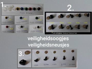 Veiligheidsoogjes en veiligheidsneusjes  beschikbaar voor biedingen