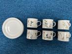 6 kop en 6 schotel. Portmeirion Queens Hidden Garden, Ophalen of Verzenden, Zo goed als nieuw, Overige stijlen, Kop(pen) en/of Schotel(s)