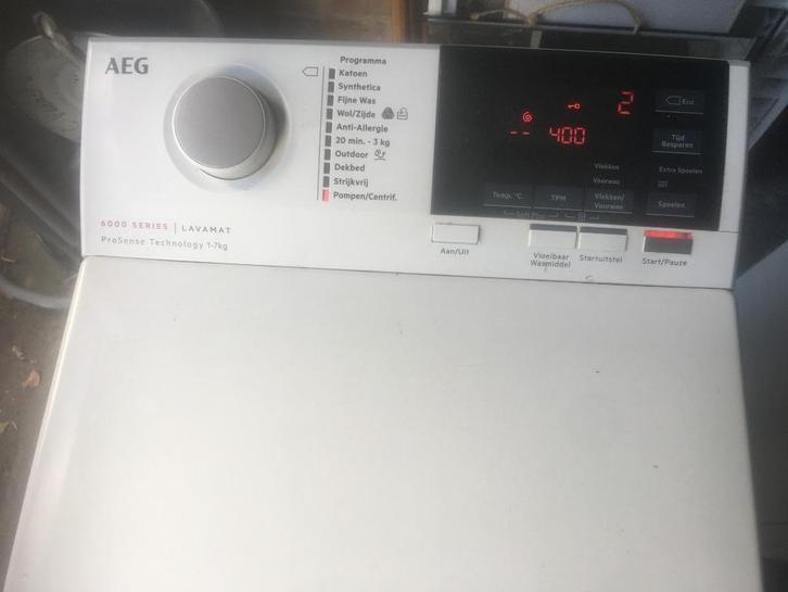 Aangeboden AEG Bovenlader wasmachine, Witgoed en Apparatuur, Wasmachines, Gebruikt, Bovenlader, 6 tot 8 kg, 85 tot 90 cm, 1200 tot 1600 toeren