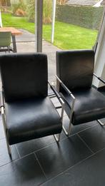 Huiskamer stoelen, Minder dan 75 cm, Ophalen of Verzenden, Zo goed als nieuw, Leer