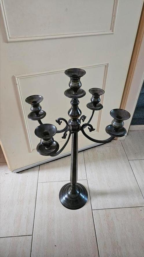 Zware kandelaar brons (?), Huis en Inrichting, Woonaccessoires | Kandelaars en Kaarsen, Zo goed als nieuw, Kandelaar, 75 cm of meer