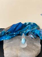 Larimar beschermt geluk intuïtie hoge trilling uniek magie, Sieraden, Tassen en Uiterlijk, Ringen, 18 tot 19, Blauw, Nieuw, Ophalen of Verzenden
