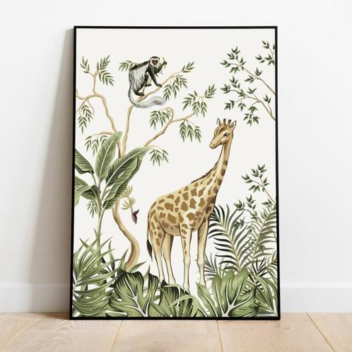 Kinderposter Poster Jungle Giraffe A4 Little Dreamzzz, Kinderen en Baby's, Kinderkamer | Inrichting en Decoratie, Nieuw, Wanddecoratie