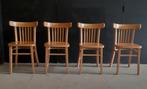 Set van 4 bistro stoelen café stoelen model Thonet, Huis en Inrichting, Stoelen, Ophalen of Verzenden, Zo goed als nieuw, Bruin