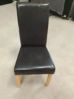 6 eetkamerstoelen zwart skai, Ophalen, Kunststof, Zwart, Zo goed als nieuw