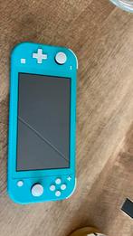 Te koop Nintendo switch lite, Turquoise, Zo goed als nieuw, Ophalen, Met beschermhoes of tas