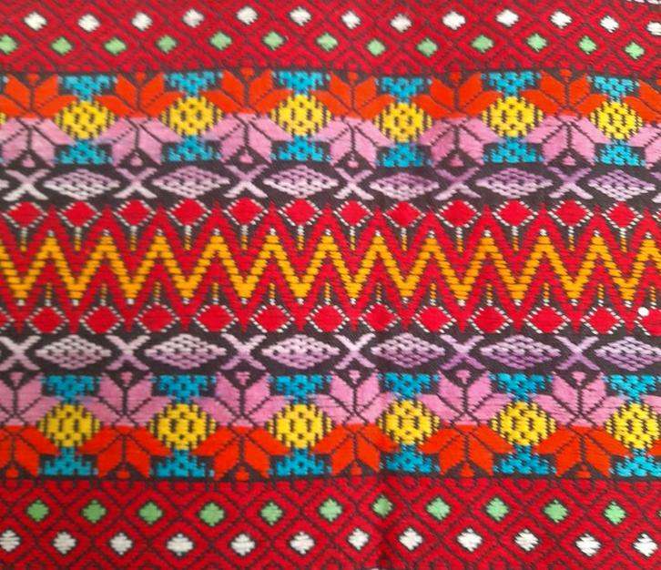 Zeldzaam authentiek kleurrijke handgeweven XL doek Guatemala, Antiek en Kunst, Curiosa en Brocante, Ophalen of Verzenden