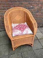 Boho bohemian rotan stoel, Huis en Inrichting, Stoelen, Ophalen, Gebruikt, Bruin, Eén