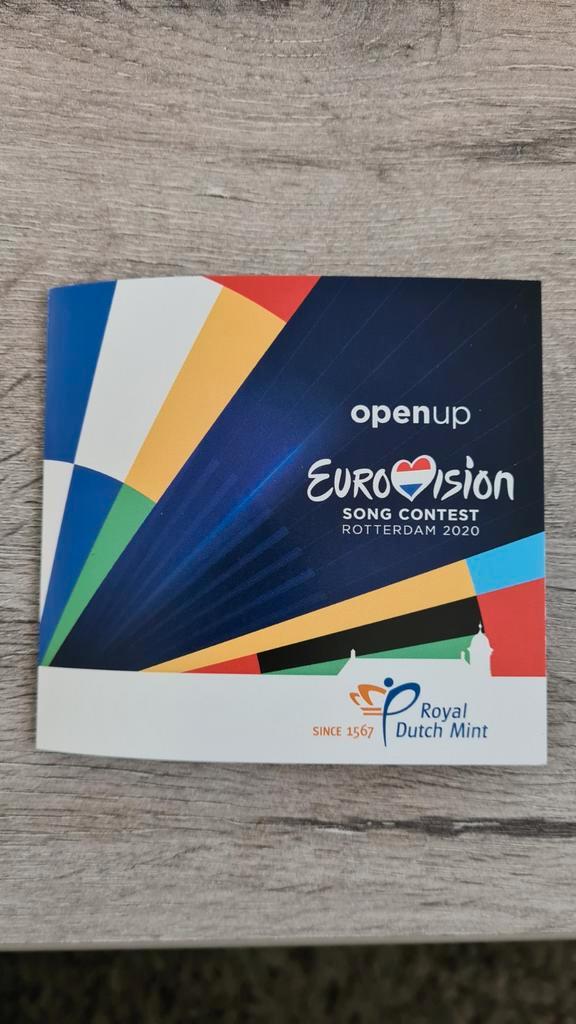 Eurovisie 2020 Coincard Rotterdam, Postzegels en Munten, Penningen en Medailles, Zilver, Nederland, Verzenden