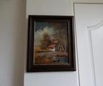 schilderij op doek, oud, netjes ingelijst, gesign., Ophalen of Verzenden