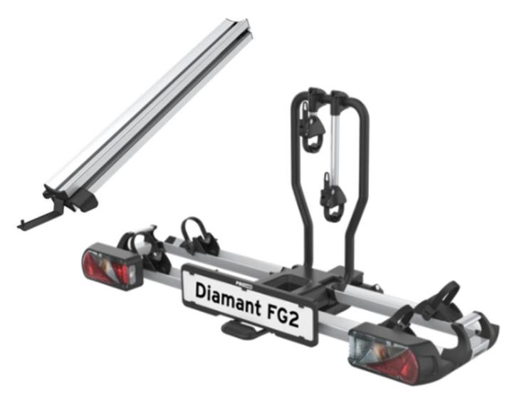 Pro User Diamant FG2 - Trekhaak fietsendrager + Oprijgoot, Auto diversen, Fietsendragers, Nieuw, Trekhaakdrager, 2 fietsen, Brede banden