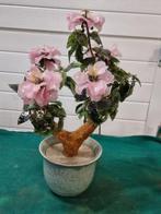 bonsai van glas jade vintage in cleadon pot groot, Huis en Inrichting, Ophalen of Verzenden, 'T Olde Gre-j, Info@toldegrej.nl