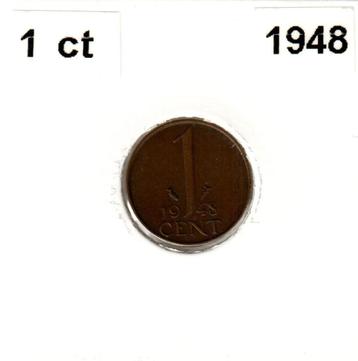 1 cent 1948 Wilhelmina Hoogste kwaliteit (UNC)