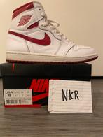 Jordan 1 Retro Metallic Red US 8 / EU 41, Gedragen, Jordan, Ophalen of Verzenden, Wit