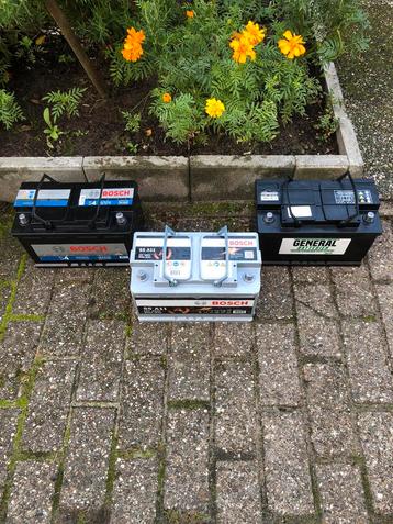 Goede accu’s startaccu’s 2X BOSCH AGM 80Ah/GENERAL AGM 80Ah beschikbaar voor biedingen