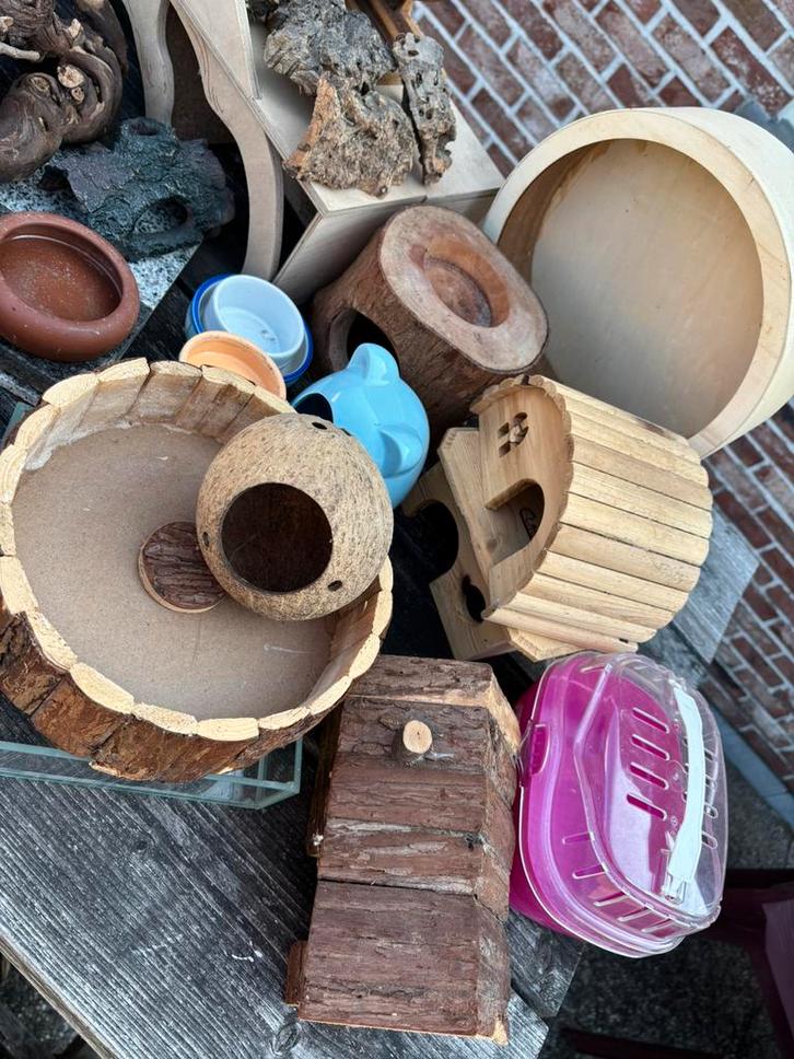 Hamsterscaping, hamsterspullen, loopwiel, watchbox enz, Dieren en Toebehoren, Knaagdieren en Konijnen | Toebehoren, Gebruikt, Overige typen