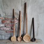 Oude brocante landelijke houten lepel spaan karn *Etage3*, Gebruikt, ., Ophalen of Verzenden, .