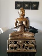 mooi bronzen boeddha beeld, Huis en Inrichting, Woonaccessoires | Boeddhabeelden, Ophalen, Zo goed als nieuw
