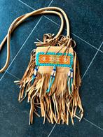 Ibiza Style Hip Tasje met Franjes en Kraaltjes, Ophalen of Verzenden, Nieuw, Beige, Schoudertasje