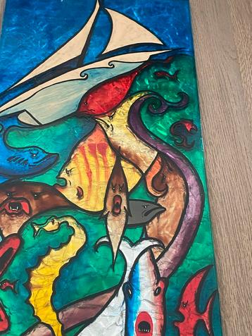 Theo Voorzaat - Schilderij op Glas - Maritiem Tafereel beschikbaar voor biedingen