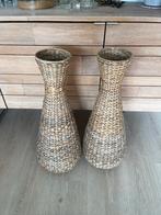 Set van 2 decoratieve bananenblad vazen, Ophalen, Overige materialen, Gebruikt, Overige kleuren