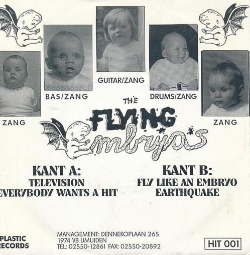 2089 The Flying Embryo's - Television (1992), Cd's en Dvd's, Vinyl Singles, Gebruikt, EP, Pop, 7 inch, Ophalen of Verzenden