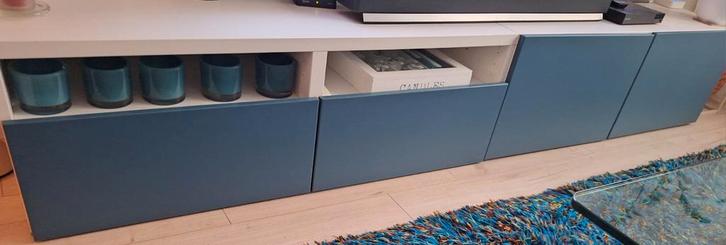 2 mooie kastjes, blauw  wit, Huis en Inrichting, Kasten | Ladekasten, Minder dan 100 cm, 50 tot 100 cm, 25 tot 50 cm, Ophalen