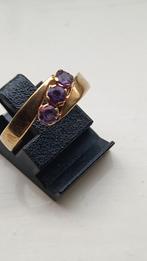 Oude gouden ring met Amethist, 8 krt, Verzenden, Goud, Ring, Met edelsteen