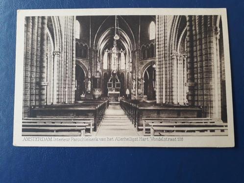 Interieur Parochiekerk Allerheiligst Hart Amsterdam (55), Verzamelen, Ansichtkaarten | Nederland, Ongelopen, Noord-Holland, 1940 tot 1960