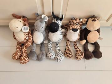 Leuke set van 5 nieuwe Safari knuffels beschikbaar voor biedingen