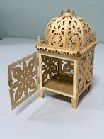 Vintage Metalen Arabische Marokkaanse Lantaarn Kaarsenhouder, Crème, Ophalen of Verzenden, Zo goed als nieuw, H