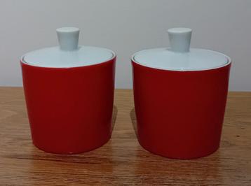 Arzberg TRIC. 2x Nieuwe Suikerpot. Rood Wit. Jam. Hagelslag beschikbaar voor biedingen