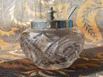 Antieke Engelse suikerpot van kristal en silverplate 10,5 cm, Ophalen of Verzenden