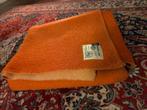 Vintage oranje Cleco deken - 100% scheerwol, Huis en Inrichting, Tafelkleden, Ophalen of Verzenden