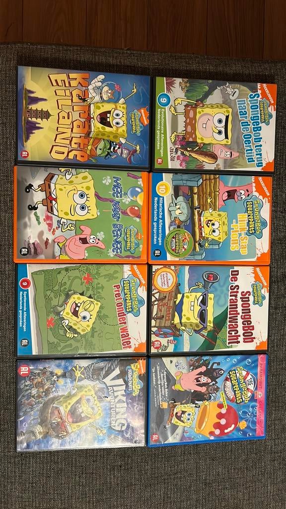 8 SpongeBob dvds goede staat, Alle leeftijden, Ophalen of Verzenden, Zo goed als nieuw
