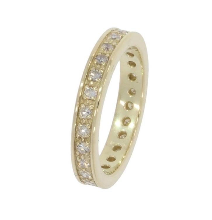 Alliance 14k gouden dames ring 26 diamanten briljant luxe, Sieraden, Tassen en Uiterlijk, Ringen, Zo goed als nieuw, Dame, 17 tot 18