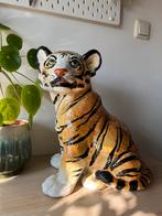 Prachtig groot beeld vintage tijger keramiek, Ophalen of Verzenden