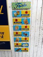 8 x jaren 50 blikken ijsco reclamebordjes aan elkaar, Ophalen of Verzenden, Gebruikt, Reclamebord