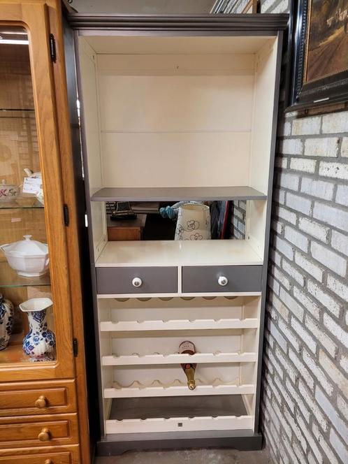 Wandkast met wijnrek bxhxd 75x180x35 cm, Huis en Inrichting, Kasten | Vitrinekasten, Gebruikt, 25 tot 50 cm, Ophalen