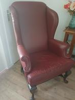 Antieke oorfauteuil *opknapper*, Huis en Inrichting, Fauteuils, Ophalen, Gebruikt, Minder dan 75 cm, Leer
