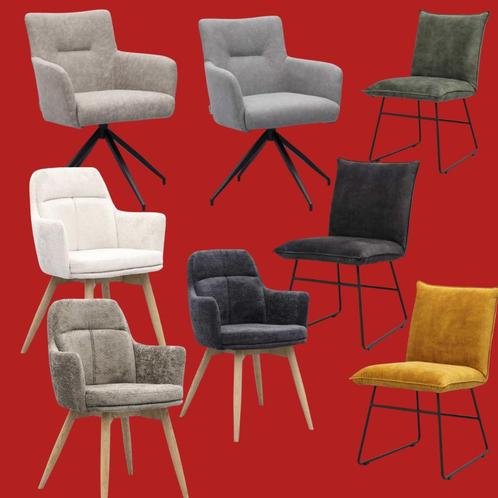 Nieuwe eetkamerstoelen opruiming!, Huis en Inrichting, Stoelen, Nieuw, Vijf, Zes of meer stoelen, Hout, Metaal, Stof, Overige kleuren