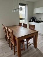 De Bommel eettafel 200x100m, Ophalen, Gebruikt, 4 tot 6 stoelen