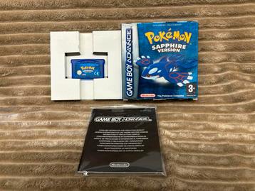 Pokémon Sapphire – Met doos en binnenwerk (Game Boy Advance) beschikbaar voor biedingen