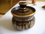 zwart grieks potje met goudkleurige afbeeldingen 9hx8br, Ophalen of Verzenden