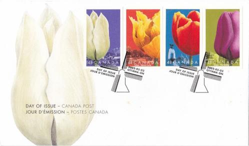 Canada – FDC - 3-5-2002 – Tulpen – M 2045-2048, Postzegels en Munten, Postzegels | Eerstedagenveloppen, Onbeschreven, Rest van de wereld