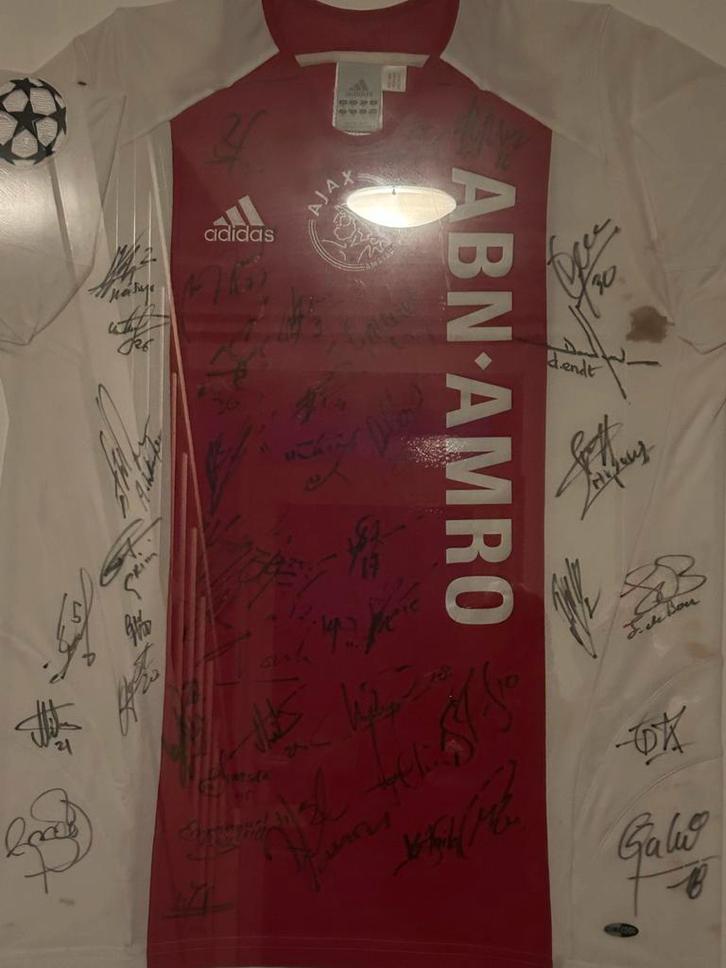 Gesigneerd Ajax Shirt - Suarez, Sneijder, Davids!, Verzamelen, Sportartikelen en Voetbal, Gebruikt, Shirt, Ajax, Ophalen of Verzenden