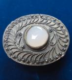 Antieke Broche met Edelsteen, Sieraden, Tassen en Uiterlijk, Antieke sieraden, Ophalen of Verzenden, Zilver, Broche, Met edelsteen